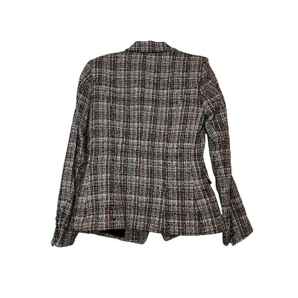 LINI Women's Blue Red McKenzie Tweed Double-Breasted Jacket Blazer Size 4 - Picture 8 of 8